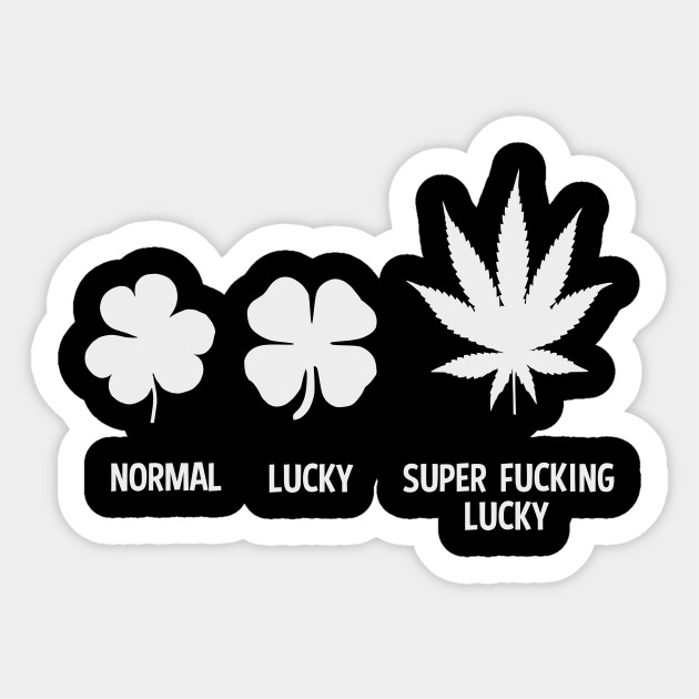 Funny Weed Shamrock Cannabis 420 Lucky paddys Gift Weed Sticker