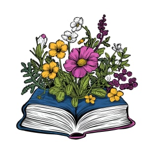 Flowers growing from book T-Shirt