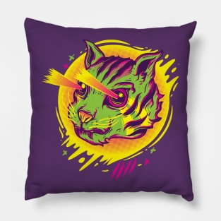 The Cat with Laser Eyes Pillow