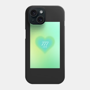 Angel Number 777 Heart Aura Phone Case