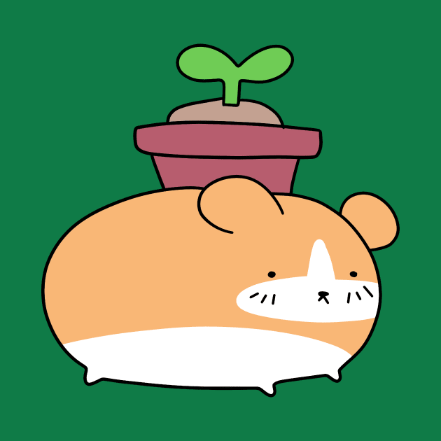 Potted Plant Hamster by saradaboru