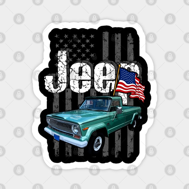 Jeep Gladiator J series Jeepcar JEEP Flag Magnet by alex77alves