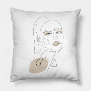 Beige Girl Pillow