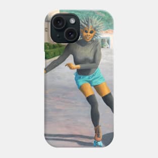 Alien Landscape Roller Skating Fantasy Illustration Phone Case