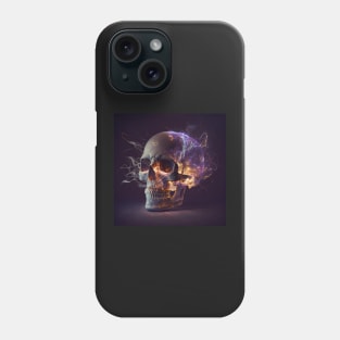 Light Fire Skull Phone Case