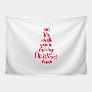 Christmas card, Christmas tree Tapestry