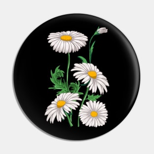 Daisies Chamomile Marguerites Bouquet Vintage Daisy Flower Pin