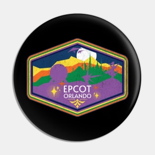 Epcot Orlando Grunge Vintage Retro Theme Park Design Pin