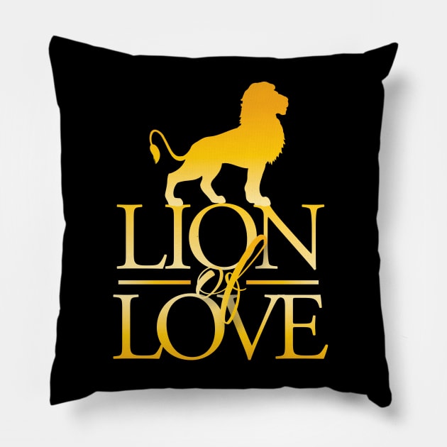 LION OF LOVE Pillow by Norb!