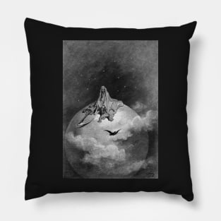 Death and the Moon - The Raven - Gustave Dore Pillow