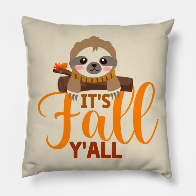 Its Fall Yall with a Cute Sloth Pillow by Just a Cute World