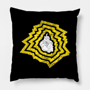 mexico city in danger zone ecopop alert wallpaper art in yellow wave Pillow