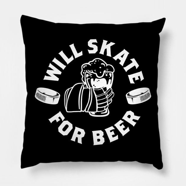 Will skate for beer Pillow by J31Designs