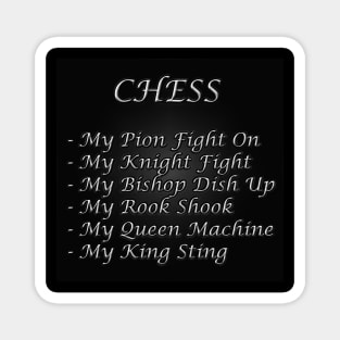 Chess Slogans - Chess Poem Magnet