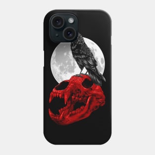 Raven skull Phone Case