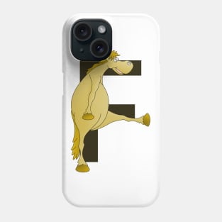 Pony Monogram Letter F Phone Case