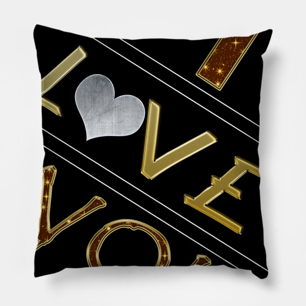 I love you man and woman unisex Pillow by bakry