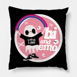 Bi and Emo Badge Pillow