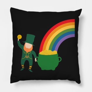 Pot Of Gold At The End Of A Rainbow Pillow