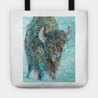 BISON IN THE SNOW Tote