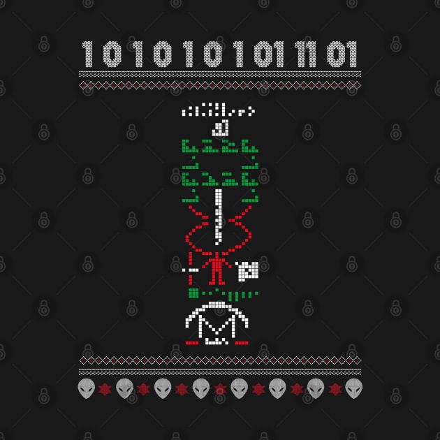 Ugly Arecibo Message Christmas Alien Astronomy Space Gift by stearman