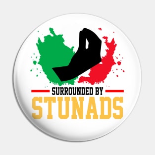 Surrounded By Stunads Hand Gesture Funny Italian Meme, funny Italian Phrases Gift Pin