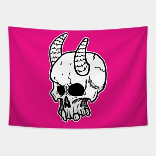 Horny Skull Tapestry