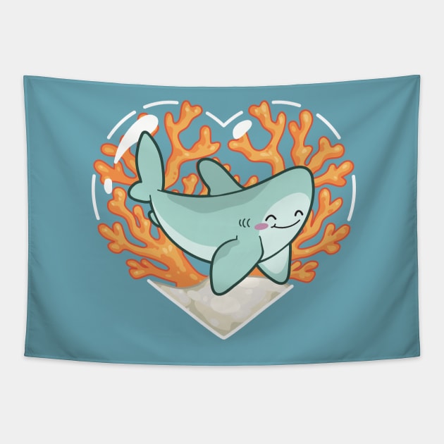 BYTE, the Great White Shark Tapestry by bytesizetreasure