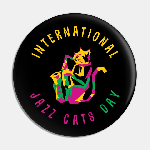 International Jazz Cats Day Pin by jazzworldquest