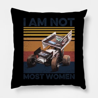 Dirt Track Racing I Am Not Most Women Pillow