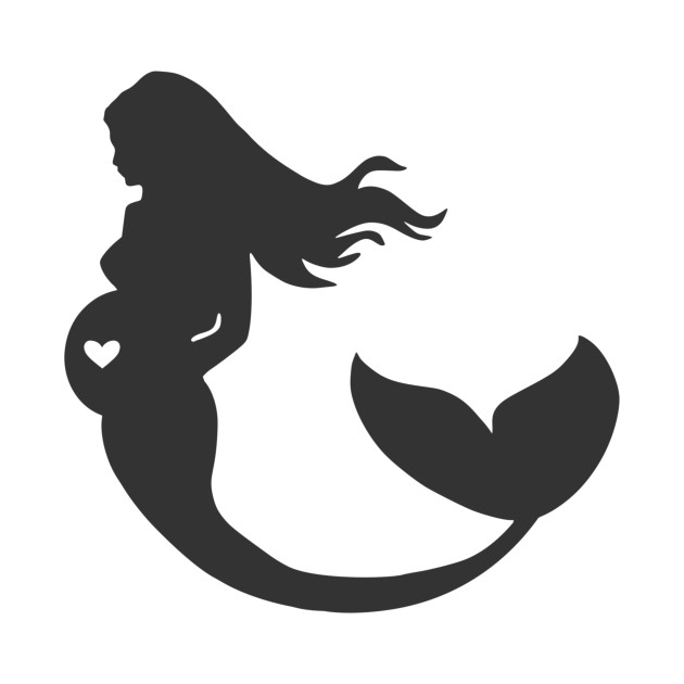 Pregnant Mermaid Silhouette Pregnant Mermaids silhouettes Clipart