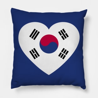 I Love South Korea // Heart-Shaped Korean Flag Pillow