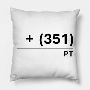 Portugal Country Code Graphic Representation Pillow