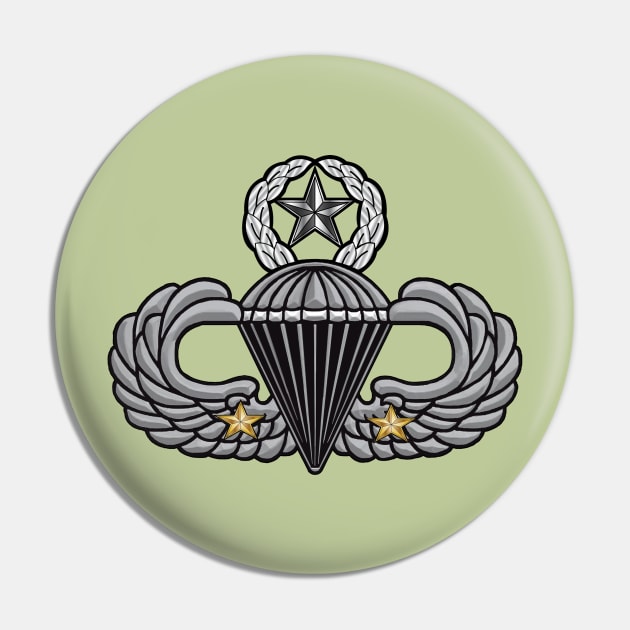 Master Parachutist 2 Stars Pin by Trent Tides