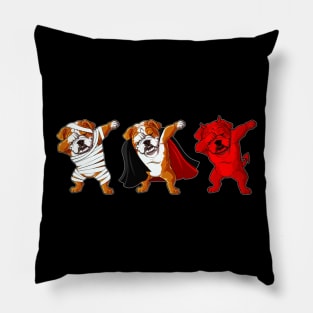 Bulldog Dabing Horror Halloween T-shirt Pillow