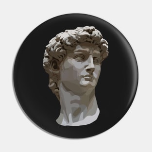 David of Michelangelo Colorblock Head Pin