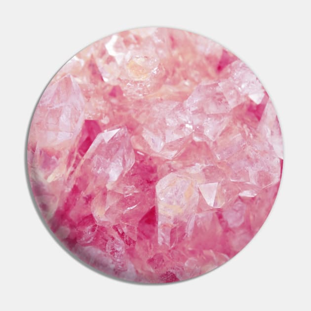 Pink Rose Quartz Pin by NewburyBoutique