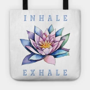 Lotus Flower Inhale Exhale Tote