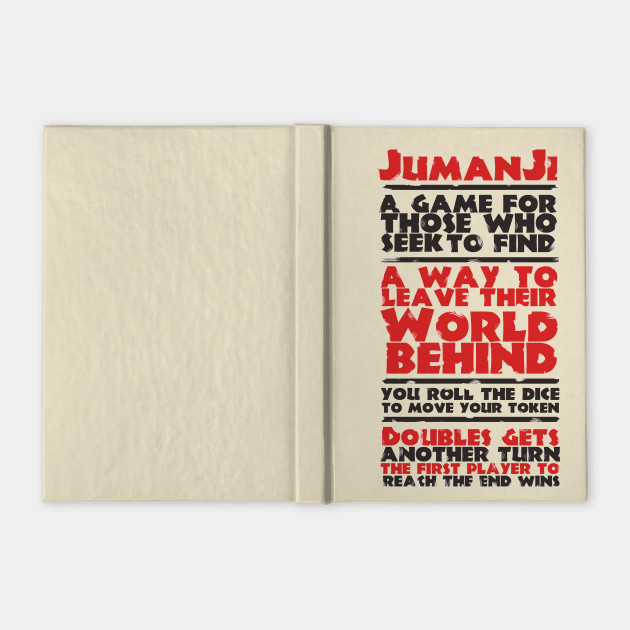 Jumanji Rules Jumanji Carnets Teepublic Fr