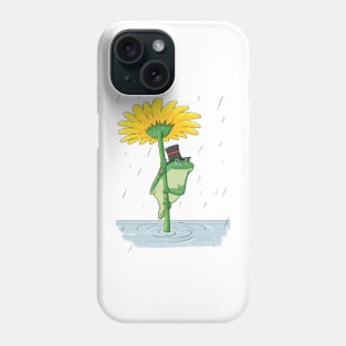 Cute Frog in the Rain - When It Rains It Pours Phone Case