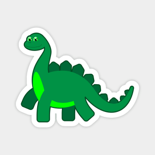 Adorable Long Neck Green Dinosaur Magnet