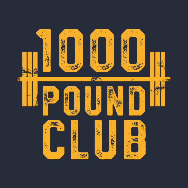 1000 Pound Club T-Shirt Powerlifting Strong Weight Training by 14thFloorApparel