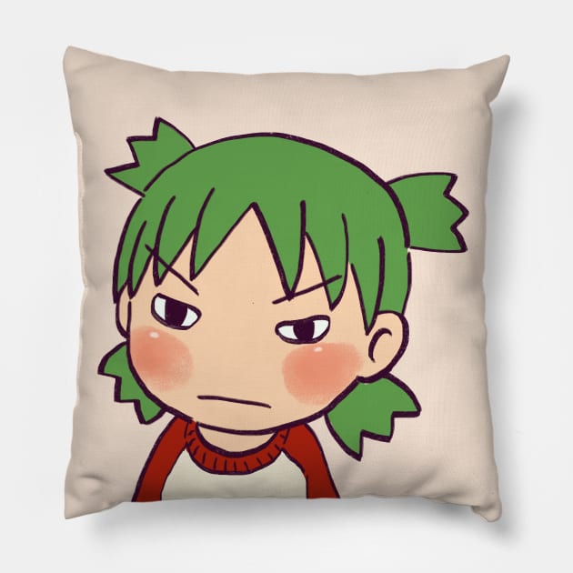 sulking angry yotsuba funny reaction meme Pillow by mudwizard