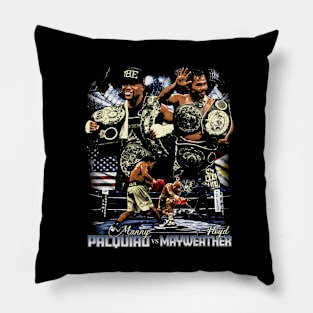 Floyd Mayweather Vs. Manny Pacquiao Vintage Pillow