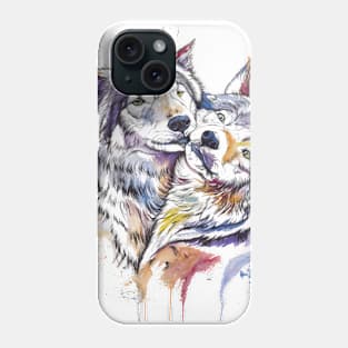 WOLF Colorful Watercolor Phone Case