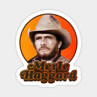 Retro Merle Haggard Legend Design Magnet