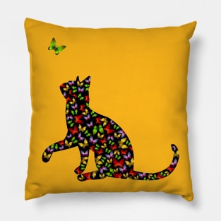 cat butterfly Pillow