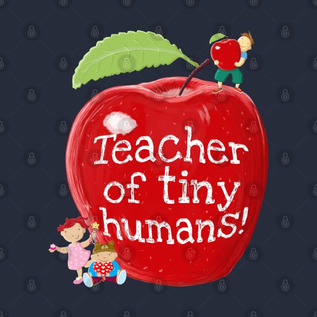 Teacher Of Tiny Humans Shiny Apple by brodyquixote