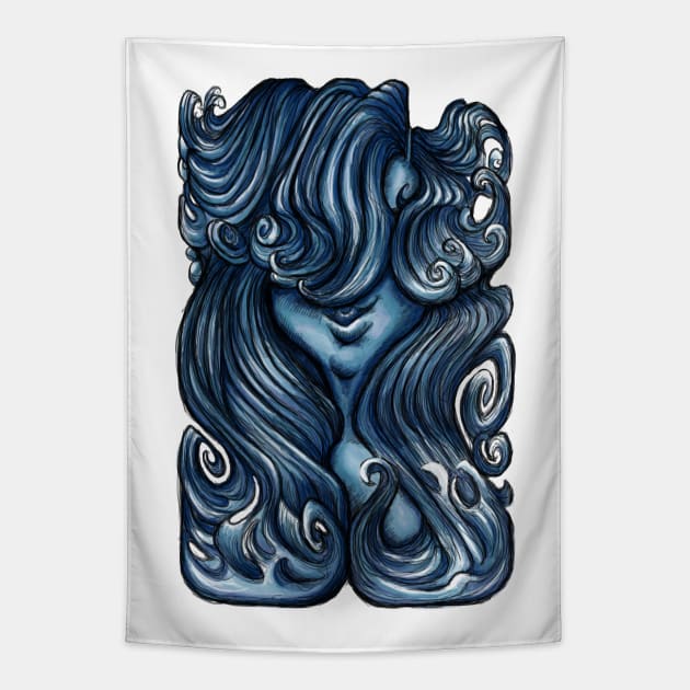 Luscious Locks - Sailor Blue Tapestry by BigNoseArt