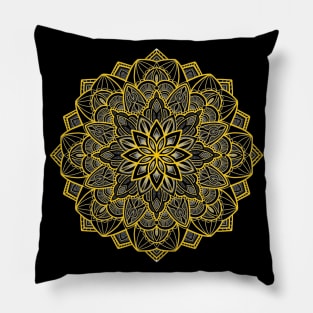 golden mandala Pillow